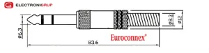 6.35mm ESTEREO MACHO, NIQUEL — imagen 2