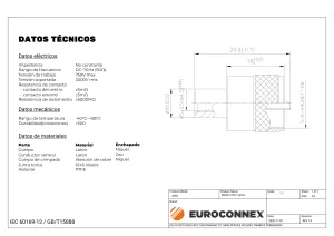 RG-58, UHF MACHO ROSCAR, CORTO, PTFE — imagen 2
