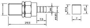 RG-59, F HEMBRA CRIMPAR — imagen 2