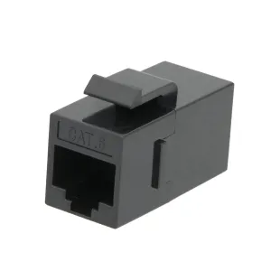 Acoplador Keystone Cat.6 Negro, RJ45 doble hembra — imagen 1