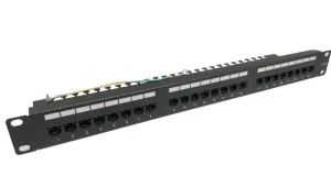 19" 1U Cat.6 patch panel 24 puertos — imagen 1