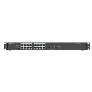 Reyee Switch PoE Sobremesa - 16 Puertos RJ45 + 2 Uplink SFP - 16 Puertos Gigabit + 2 Puertos Gigabit - 16 Puertos PoE+ 802.3af/at | Potencia total 247W - Aislado de Puertos / Flow Control - Plug and Play — imagen 1