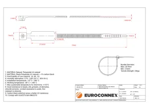 Brida de bandera 4.8x190mm Natural, Nylon 66 — imagen 2