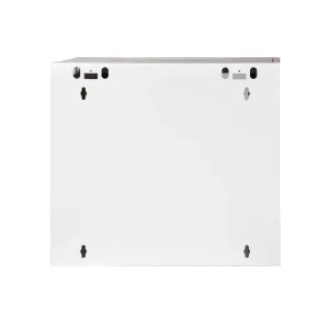 19" Armario Rack 9U, Fondo 450mm, Puerta de cristal con perforado hexágono, blanco — imagen 5