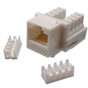 CAT.5e KEYSTON JACK, ACODADO, BLANCO — imagen 1