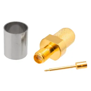 LMR400, R/P SMA Hembra Crimpar, PTFE — imagen 1