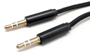 3.5mm Jack Estereo Macho - Macho, 1m, Negro — imagen 1
