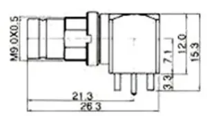 1.6/5.6  HEMBRA ACODADA, PARA CIRCUITO IMPRESO — imagen 2