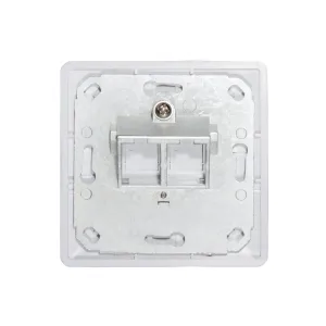 Carátula frontal de 2 keystone para caja de superficie 80x80mm | No incluye caja de superficie — imagen 2