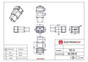 C19-Conector Hembra 16A. — imagen 2