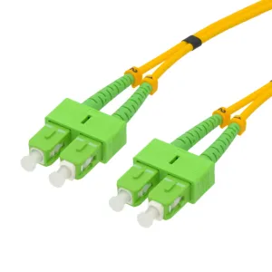 Cable de fibra óptica SC/APC a SC/APC Monomodo Duplex, 2m — imagen 1