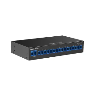 Reyee Splitter Óptico Pasivo - Longitud de onda 1260nm a 1650nm - Compatible con solución e-Lighten Reyee - 2 x Conectores SC uplink  - 16 x Conectores SC para ONU´s - Enrackable y montaje en pared — imagen 6