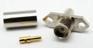 RG58 / LMR200, SMA HEMBRA CHASIS, CRIMPAR — imagen 1