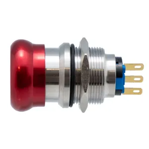 Seta de emergencia 24.5mm, acero inoxidable 19mm SPDT — imagen 3