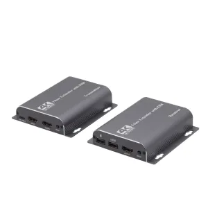 Extensor HDMI y KVM por Fibra Óptica, 4K@30Hz — imagen 1
