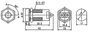 INTERRUPTOR CERRADURA ON-OFF, SIN LLAVE — imagen 2