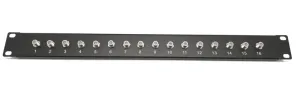 19" 1U F patch panel 16 puertos — imagen 1