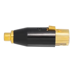 3P. MICRO HEMBRA a RCA HEMBRA, DORADO — imagen 1