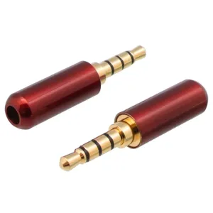 3.5mm MACHO - 4 CONTACTOS, ROJO — imagen 1
