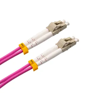Cable de fibra óptica LC/UPC a LC/UPC OM4 Duplex, 2m — imagen 1