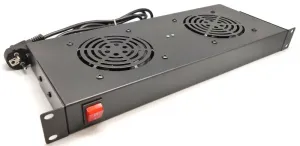 19" 1U Módulo de 2 ventiladores — imagen 1