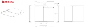 Bandeja fija extensible 600mm, 19" — imagen 2