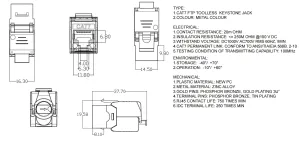 FTP Cat.7 180º Keystone - sin herramientas — imagen 2