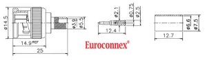 RG-59, BNC Macho crimpar, PTFE — imagen 2