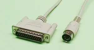 APPLE II-IMAGEWRITTER CABLE, DIN 5M - DB25M, 5C+1, MOLDEADO, 1.8m — imagen 1