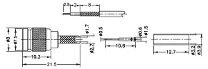 1.0/2.3 MACHO CRIMPAR RG/174 — imagen 2
