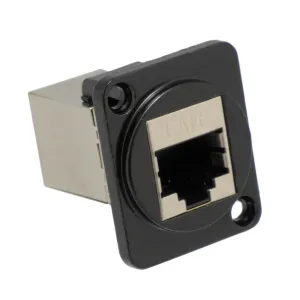 Empalme RJ45 doble hembra para panel/chasis — imagen 1