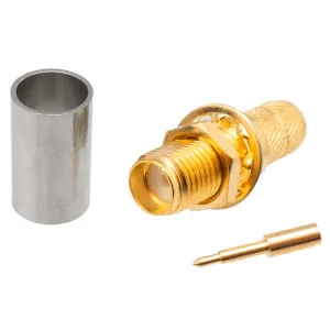 LMR240, R/P SMA Hembra, Chassis Crimpar, PTFE — imagen 1