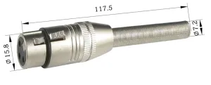 3p XLR Hembra Aerea con muelle — imagen 2