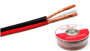 Cable de Altavoz Paralelo Bicolor Rojo/Negro 2x0.75mm² CCA, Rollo de 100m — imagen 1