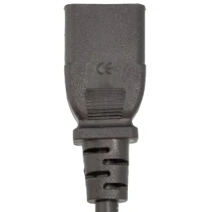 Cable de Alimentación Schuko Macho a IEC C13, Color Negro, 5 Metros — imagen 5