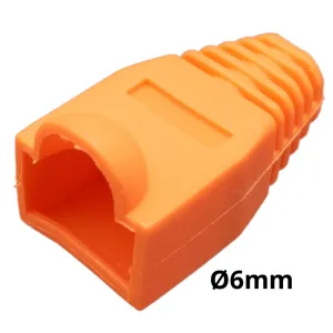 Capuchón protector para conector RJ45 para cable de Ø6mm con burbuja, Naranja — imagen 1