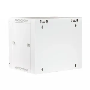 19" Armario Rack 9U, Fondo 450mm, Puerta de cristal con perforado hexágono, blanco — imagen 6
