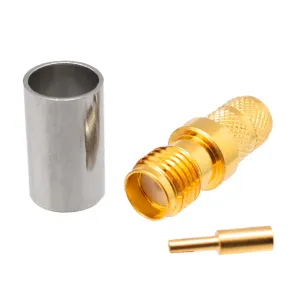LMR240, SMA Hembra Crimpar, Dorado — imagen 1