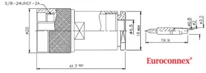N Macho para RG-59, PTFE — imagen 2