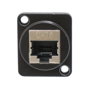 Empalme RJ45 doble hembra para panel/chasis — imagen 3