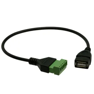 Conexión USB-A Hem. con terminales, 0.25m — imagen 1