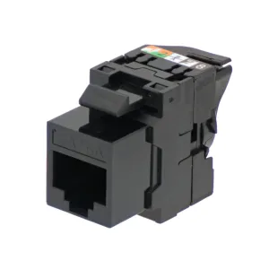 RJ45 UTP Keystone Cat.6A Negro sin herramientas — imagen 1