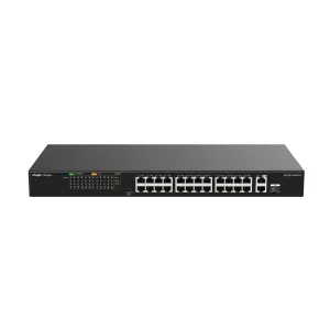 Reyee Switch PoE Sobremesa - 24 RJ45 PoE+ Puertos 10/100Mbps + combo 1RJ45 o 1 SFP Puertos 10/100/1000Mbp - Potencia total 370W — imagen 1