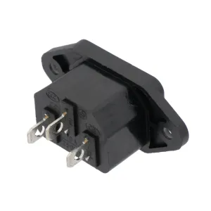 Base IEC C14 con Patillas para Montaje en Panel - Macho 250/10A (FastON de 4.75mm) — imagen 2