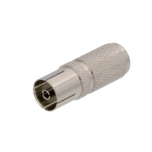 CONECTOR TV HEMBRA ROSCAR, METALICO, RECTO, RG-6, 5C2V — imagen 2