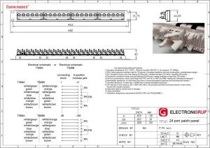19" 1U UTP Cat.6 24 ports, Sin herramienta — imagen 2