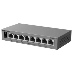 Reyee Switch - 8  x 10/100/1000 Mbps - Tolerancia a fallos por IA  -  Chasis metálico para escritorio - Protección hasta tensión de 6 kV — imagen 1