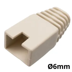 Capuchón protector para conector RJ45 para cable de Ø6mm, Beige — imagen 1