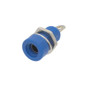 Base de banana hembra para montaje en chasis, cuerpo de plástico azul — imagen 1