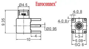 MCX HEMBRA PCB, ACODADA — imagen 2